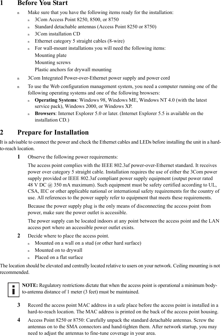Page 2 of 8 - 3com 3crwe825075a1 09-2326-000AA User Manual  54b16082-6b5d-440c-8435-7896585b753a
