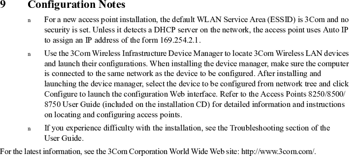 Page 8 of 8 - 3com 3crwe825075a1 09-2326-000AA User Manual  54b16082-6b5d-440c-8435-7896585b753a