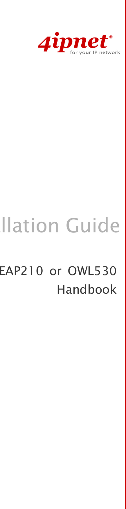                      EAP210 or OWL530 Handbook  