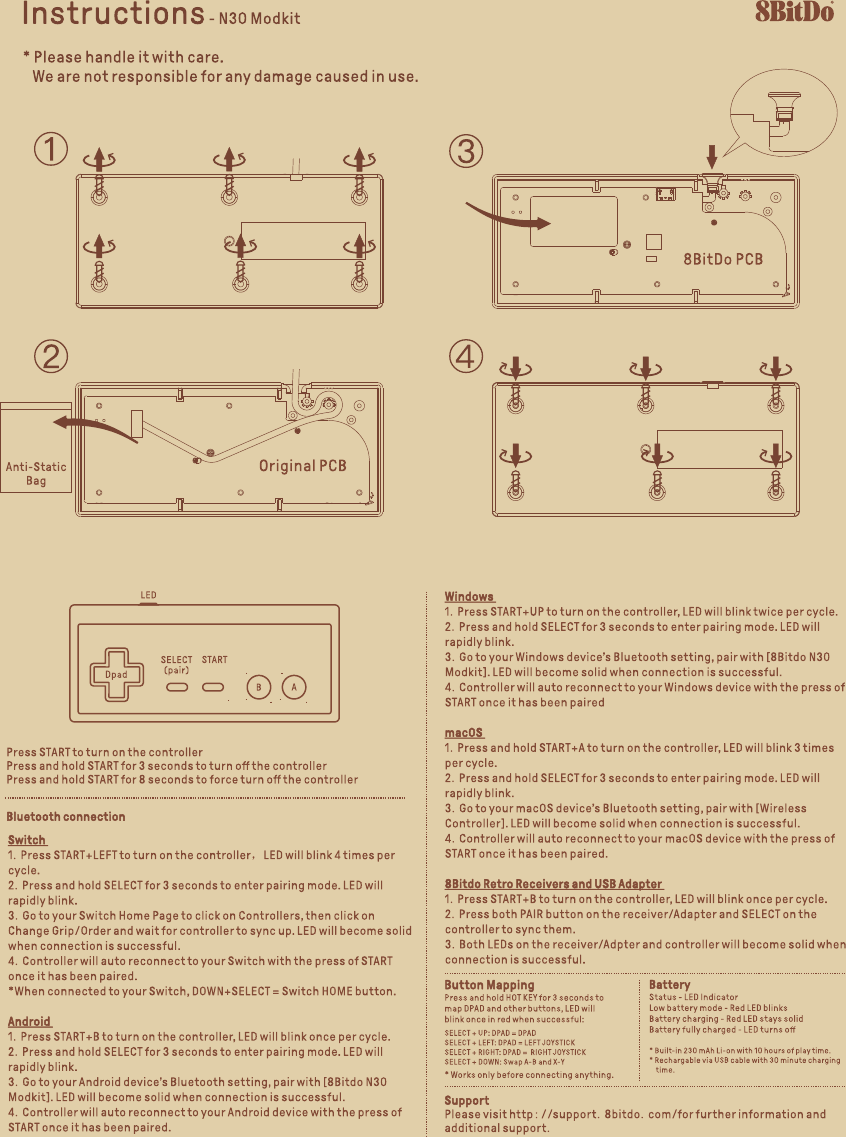 Page 1 of 1 - 8Bitdo DIY 包装20180808 Mod-Kit-for-NES-Original&Classic-controller