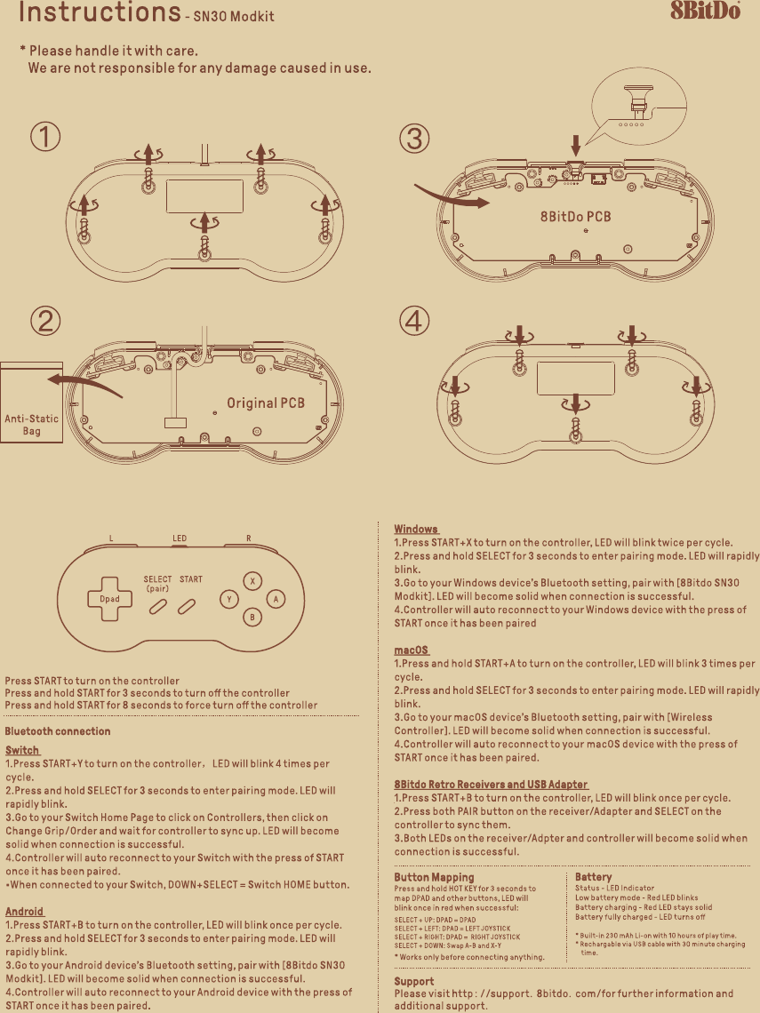 Page 1 of 1 - 8Bitdo DIY 包装20180808 Mod-Kit-for-SNES-Original&Classic-controller