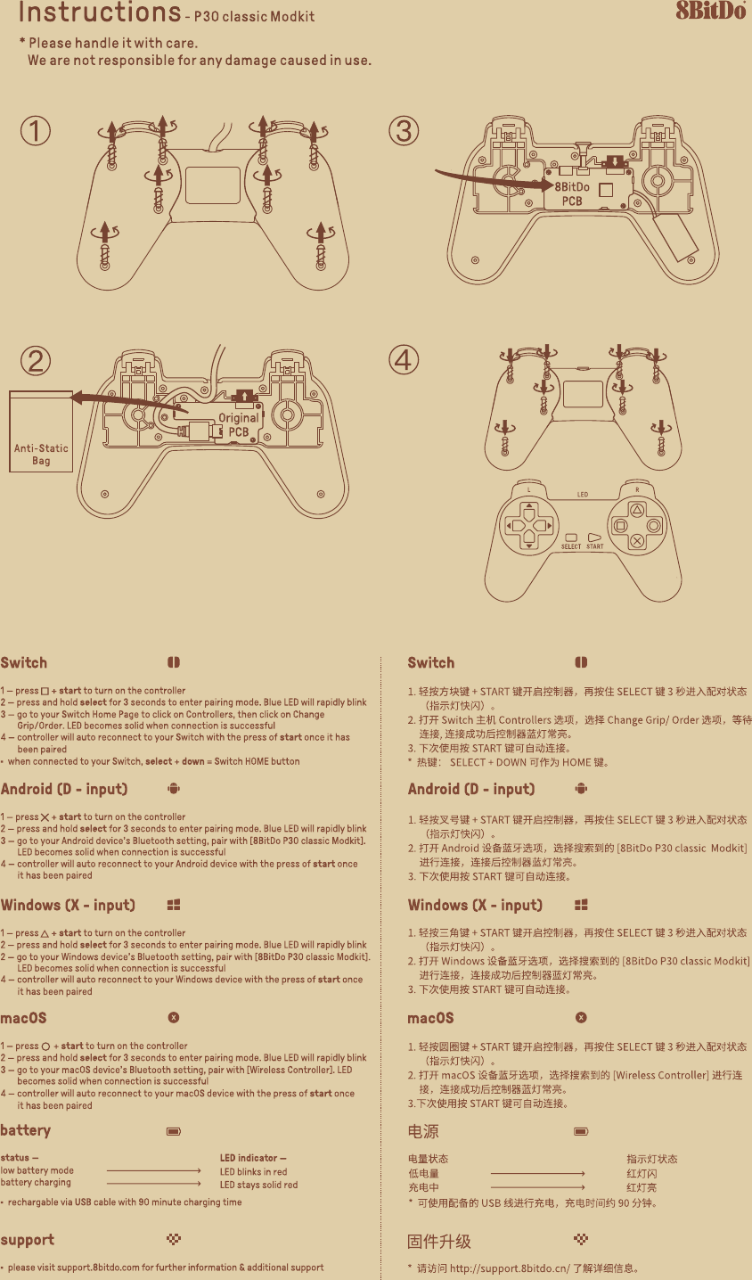 Page 1 of 1 - 8Bitdo P30 Classic Modkit-cdr14 Mod-kit-for-original-playstation-classic-controller