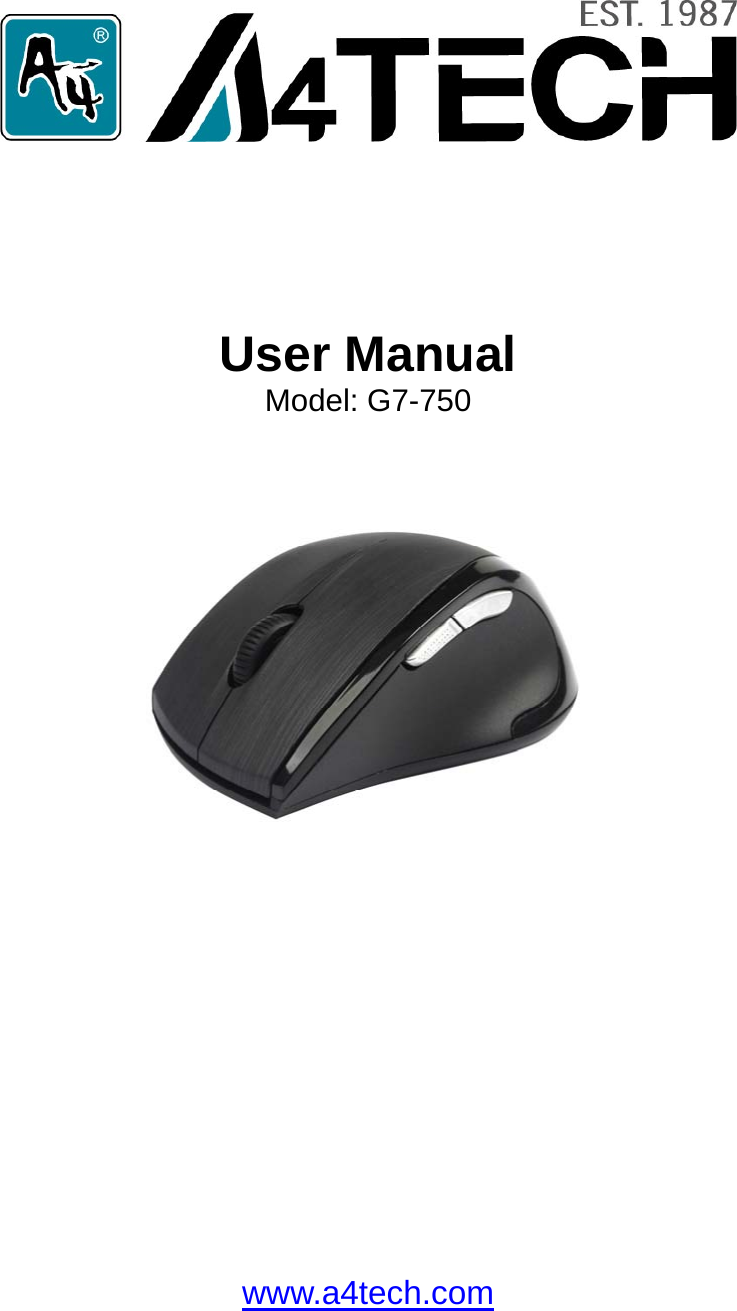                                                                             User Manual Model: G7-750                    www.a4tech.com      