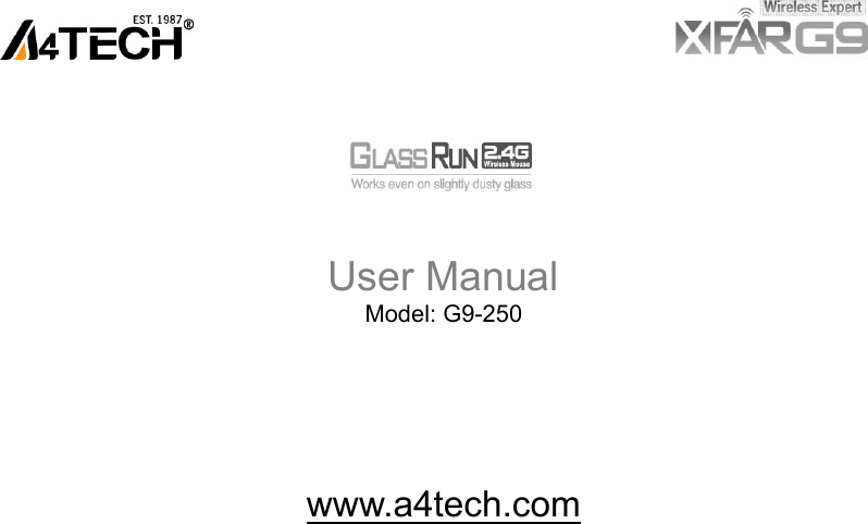                                                                                     User Manual Model: G9-250         www.a4tech.com     