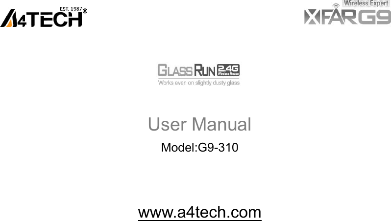                                                                                     User Manual  Model:G9-310     www.a4tech.com      