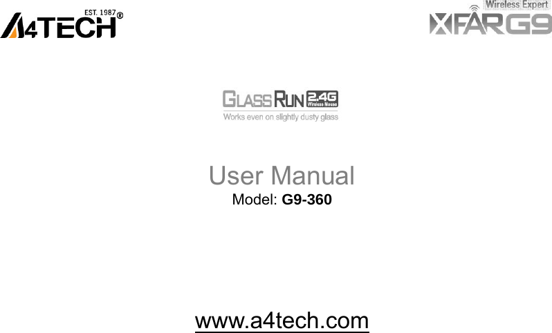                                                                                     User Manual Model: G9-360         www.a4tech.com     