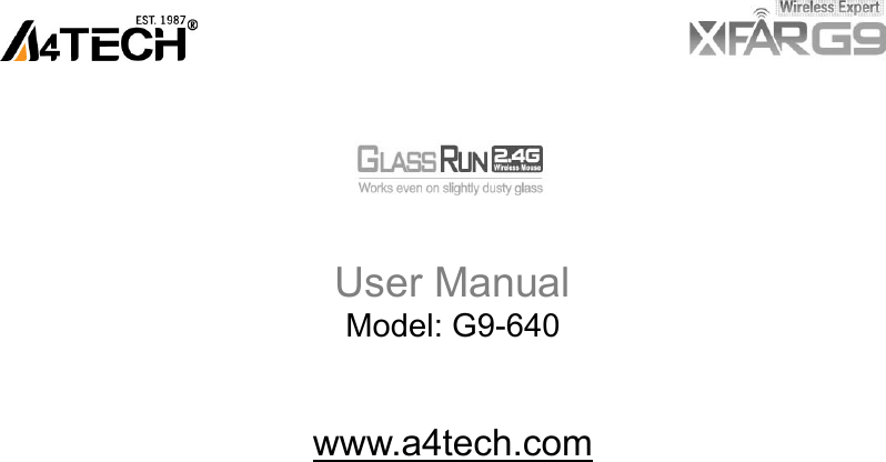                                                                                     User Manual Model: G9-640    www.a4tech.com        