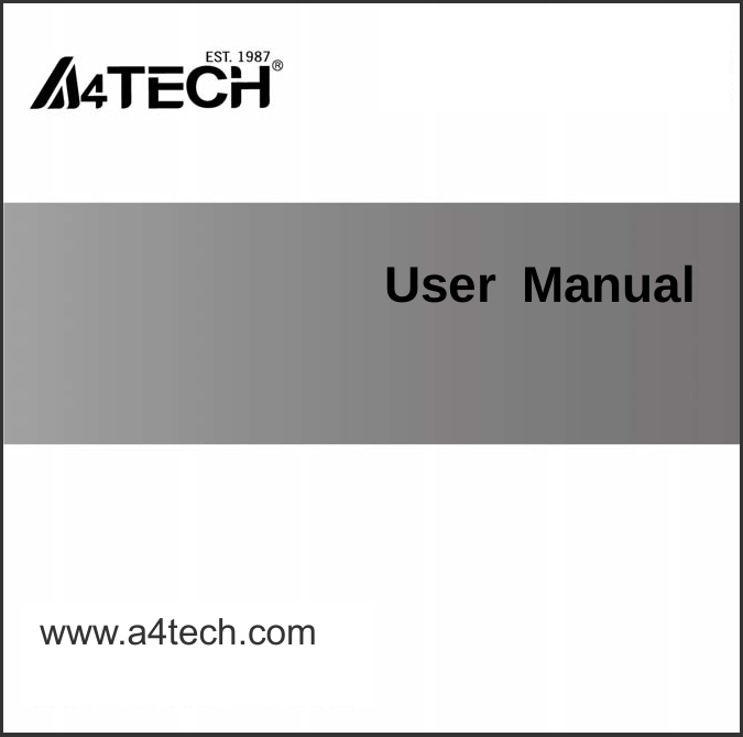    User Manual  www.a4tech.com  