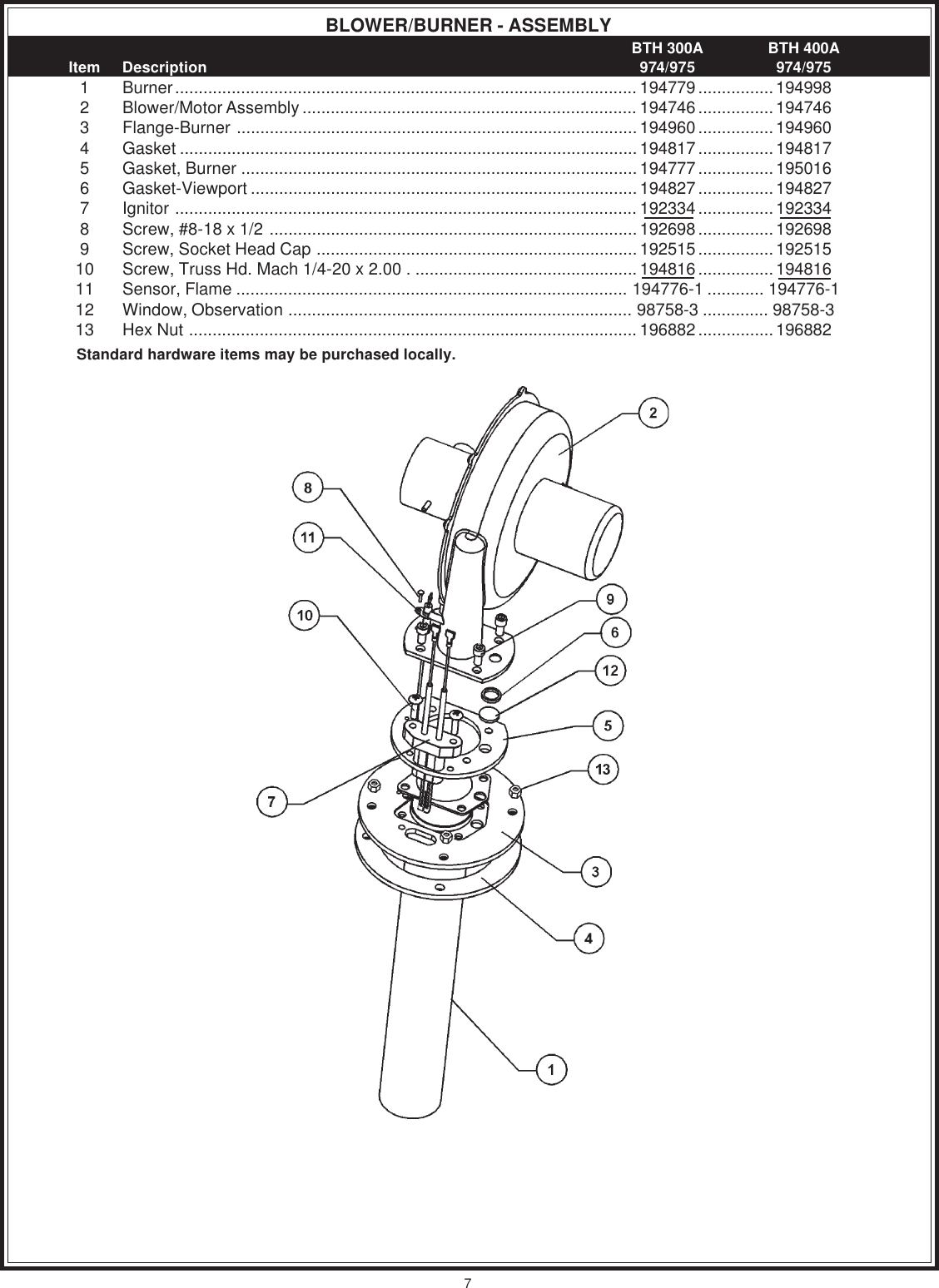 Page 7 of 8 - A-O-Smith A-O-Smith-974-Series-Parts-List- BTH 300A 400A Series 974 975 Com Gas 197177-001 0206.p65  A-o-smith-974-series-parts-list