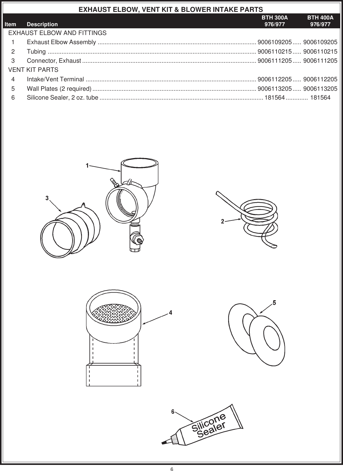 Page 6 of 8 - A-O-Smith A-O-Smith-976-Series-Parts-List- Commercial Gas - Cyclone XHE, BTH 300A 400A, Series 976 977  A-o-smith-976-series-parts-list