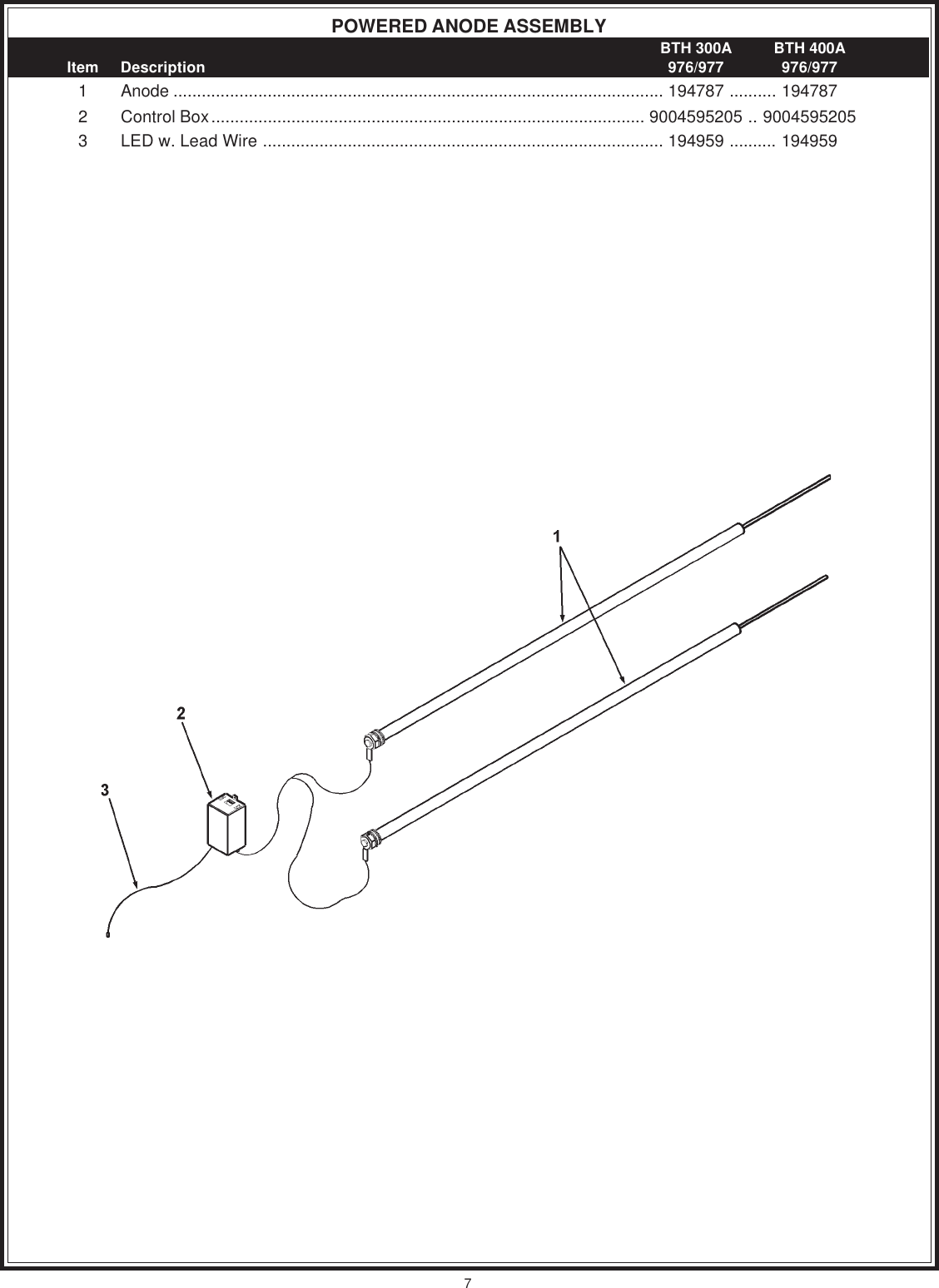 Page 7 of 8 - A-O-Smith A-O-Smith-976-Series-Parts-List- Commercial Gas - Cyclone XHE, BTH 300A 400A, Series 976 977  A-o-smith-976-series-parts-list