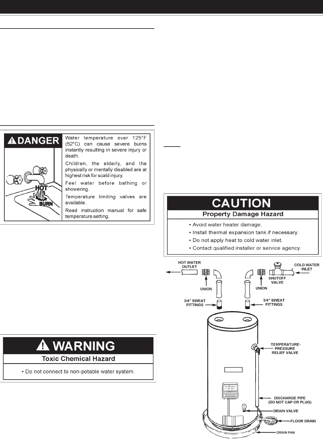 A O Smith Residential Gas Water Heater Instruction Manual GPHE 50