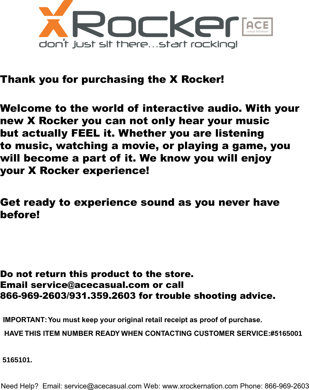 Page 1 of ACE BAYOU SPBT20 X ROCKER CHAIR User Manual Print