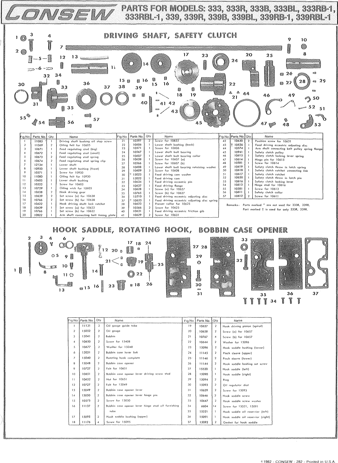 Page 3 of 8 - ACE&EASTMAN Consew 339Rb-1 Parts Book User Manual