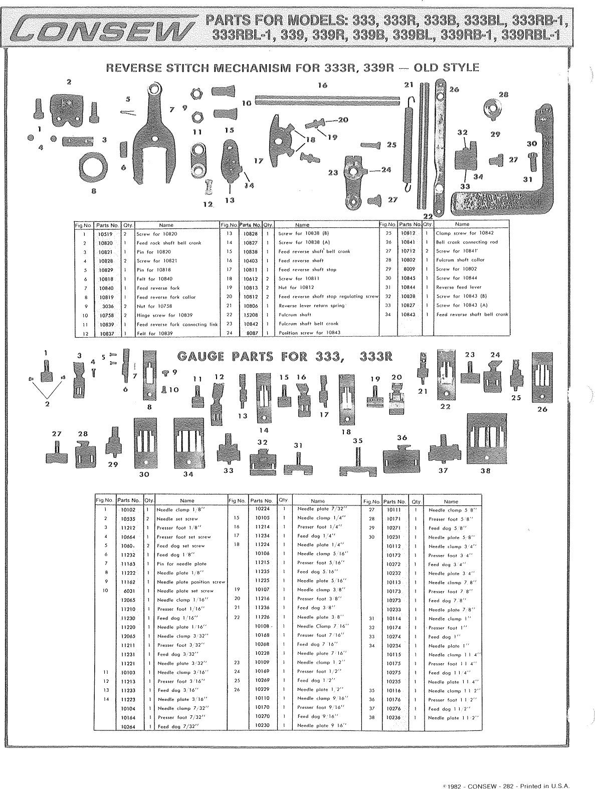 Page 6 of 8 - ACE&EASTMAN Consew 339Rb-1 Parts Book User Manual