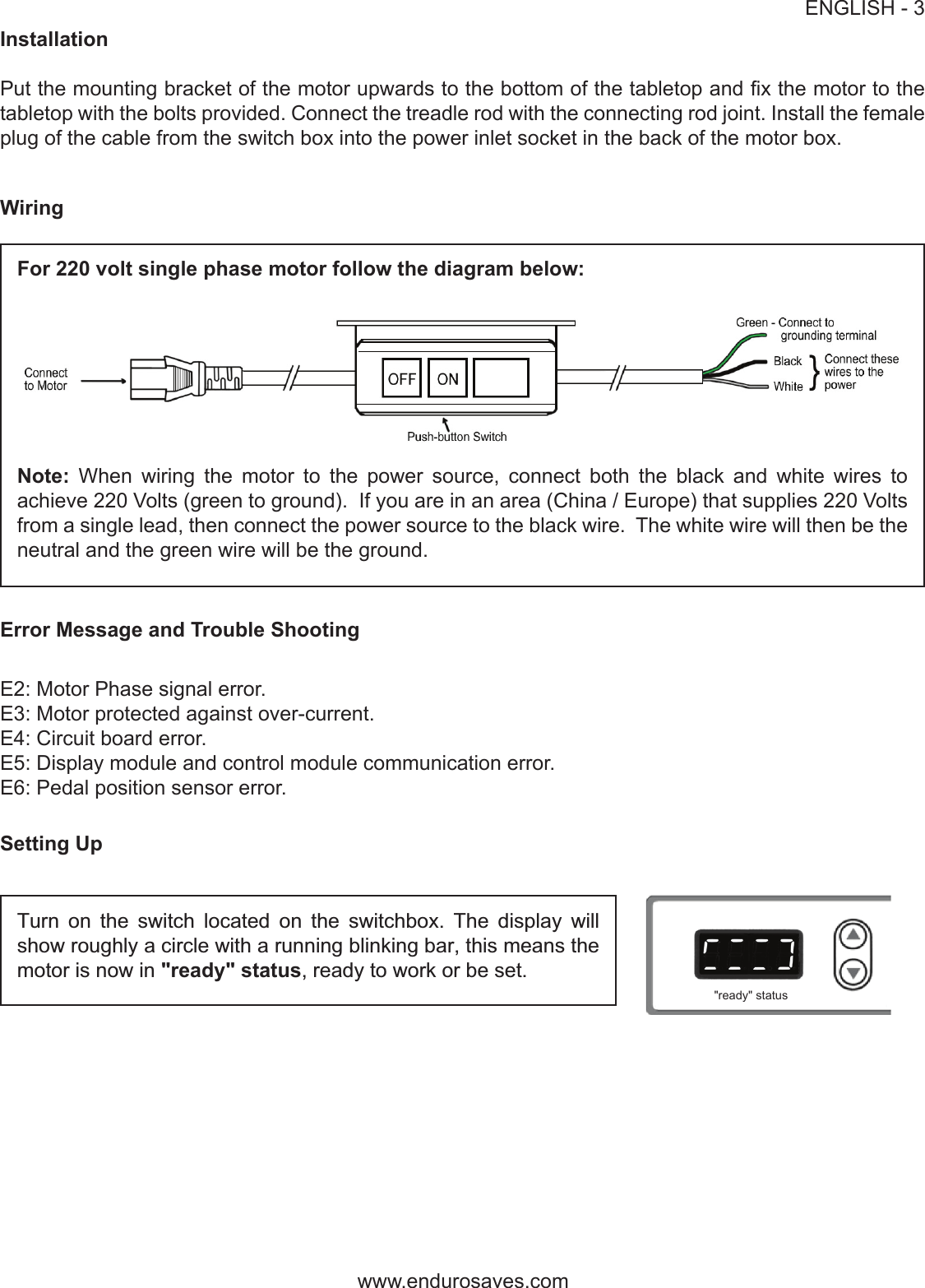 Page 3 of 6 - ACE&EASTMAN Manual-Sm1000-2 User Manual