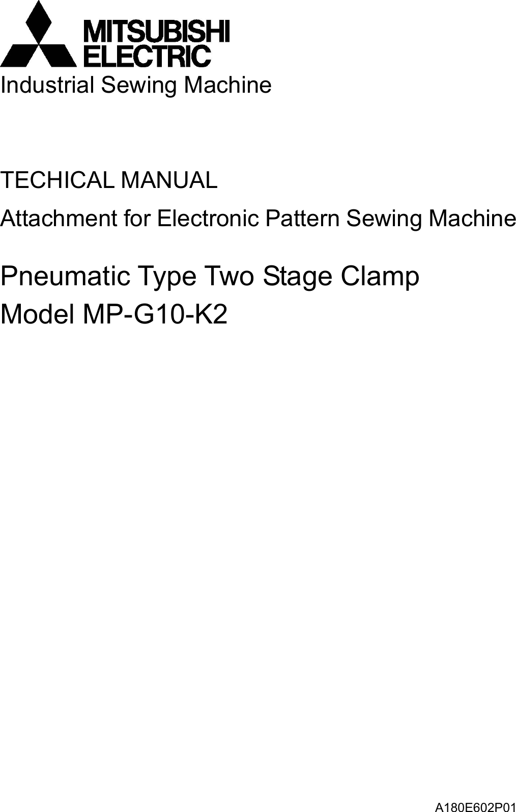 Page 1 of 12 - A180E602P01  MITSUBISHI PLK-G1010K2 Parts And Ins