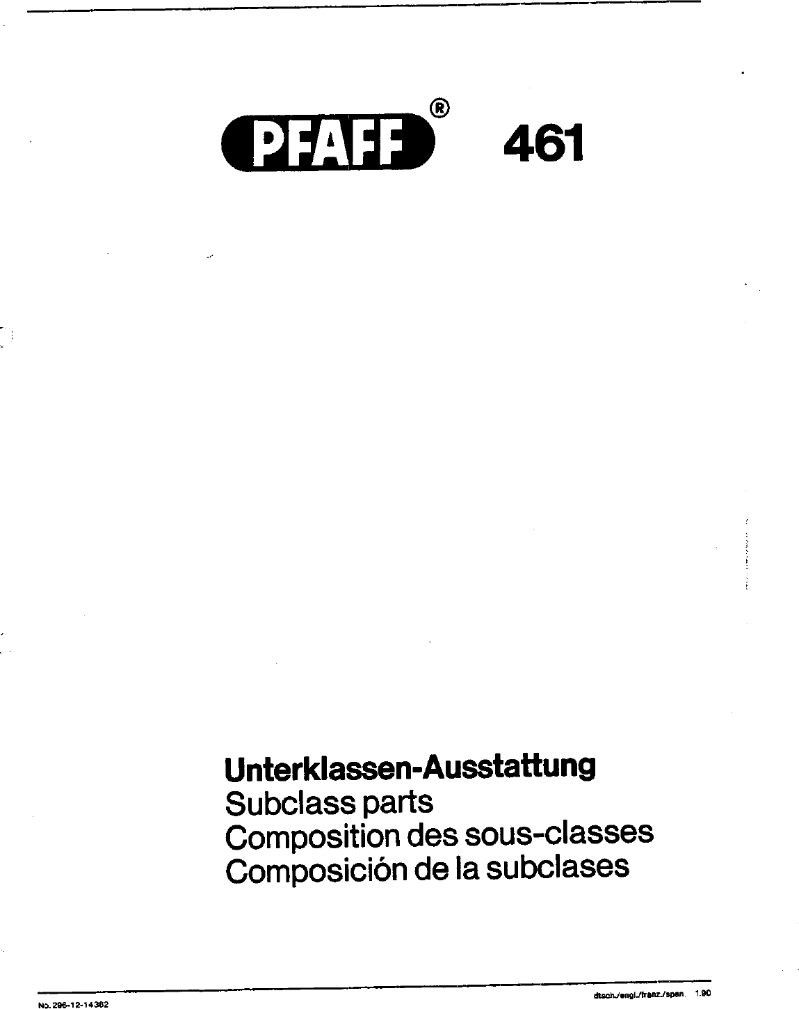 Page 2 of 5 - Pfaff 461 Subclass