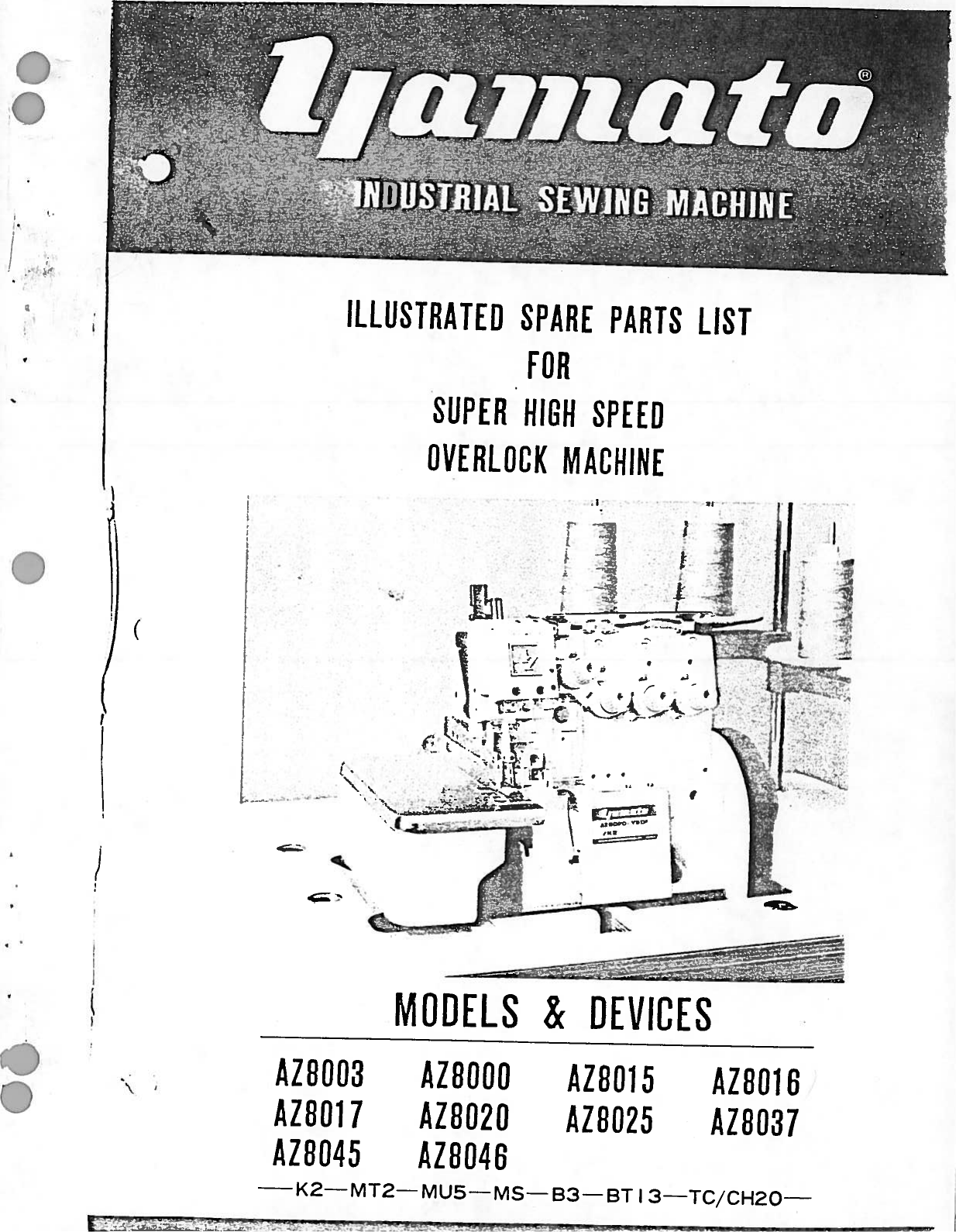 Yamato AZ8000 Series PARTS BOOK