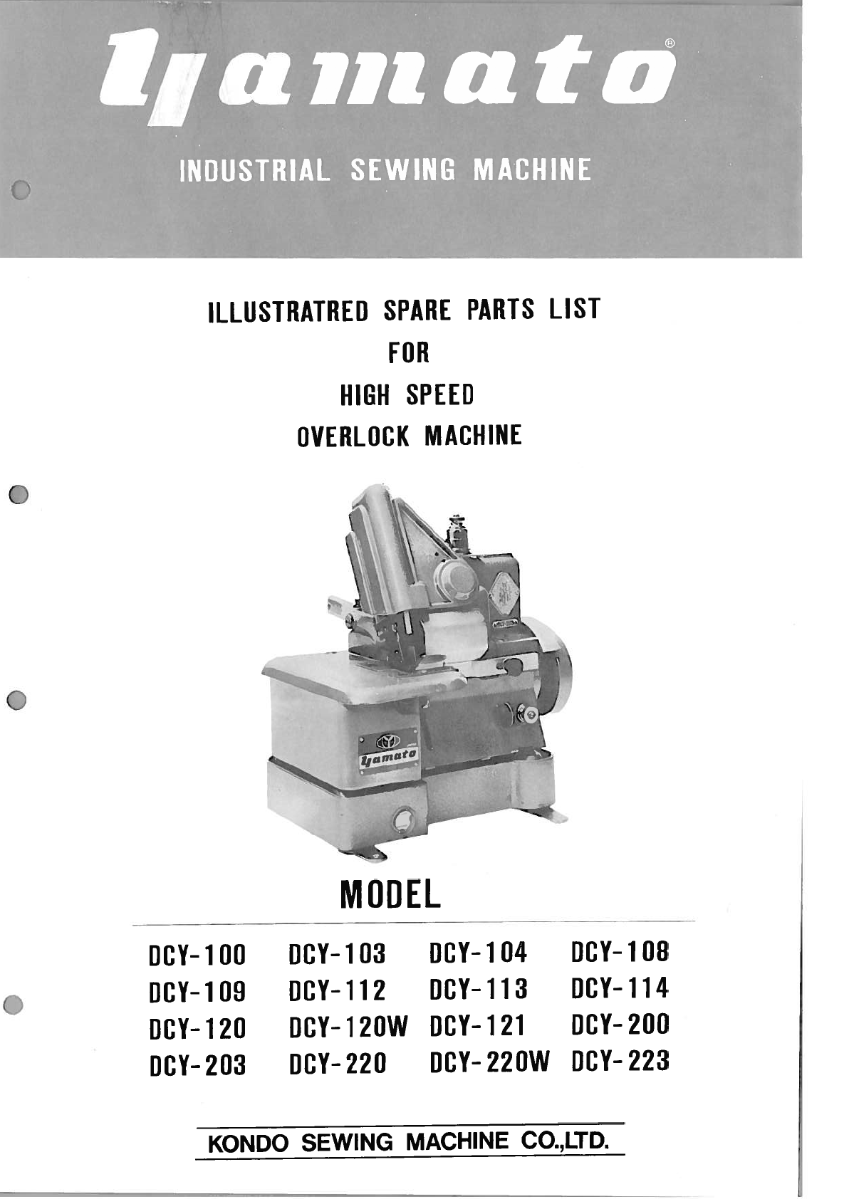 Yamato DCY 100, 103, 104, 108, 109, 112, 113, 114, 120, 120W, 121, 200