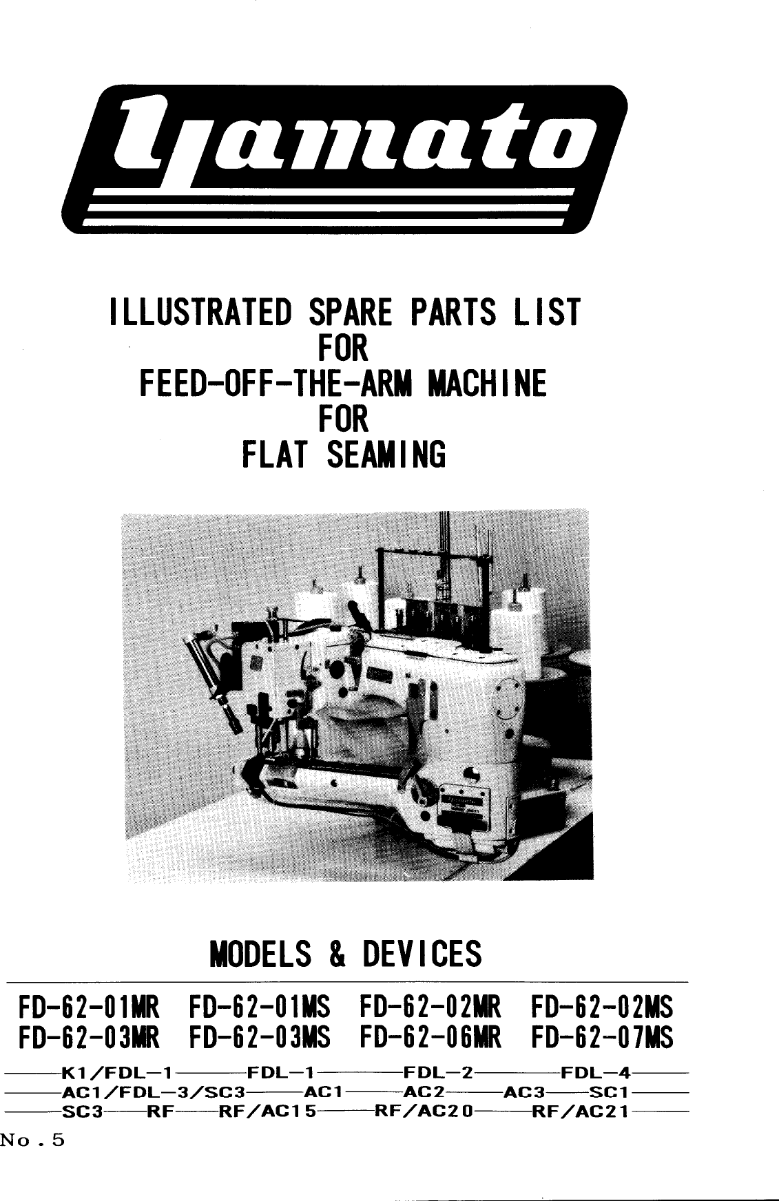 YAMATO FD 62 PARTS BOOK