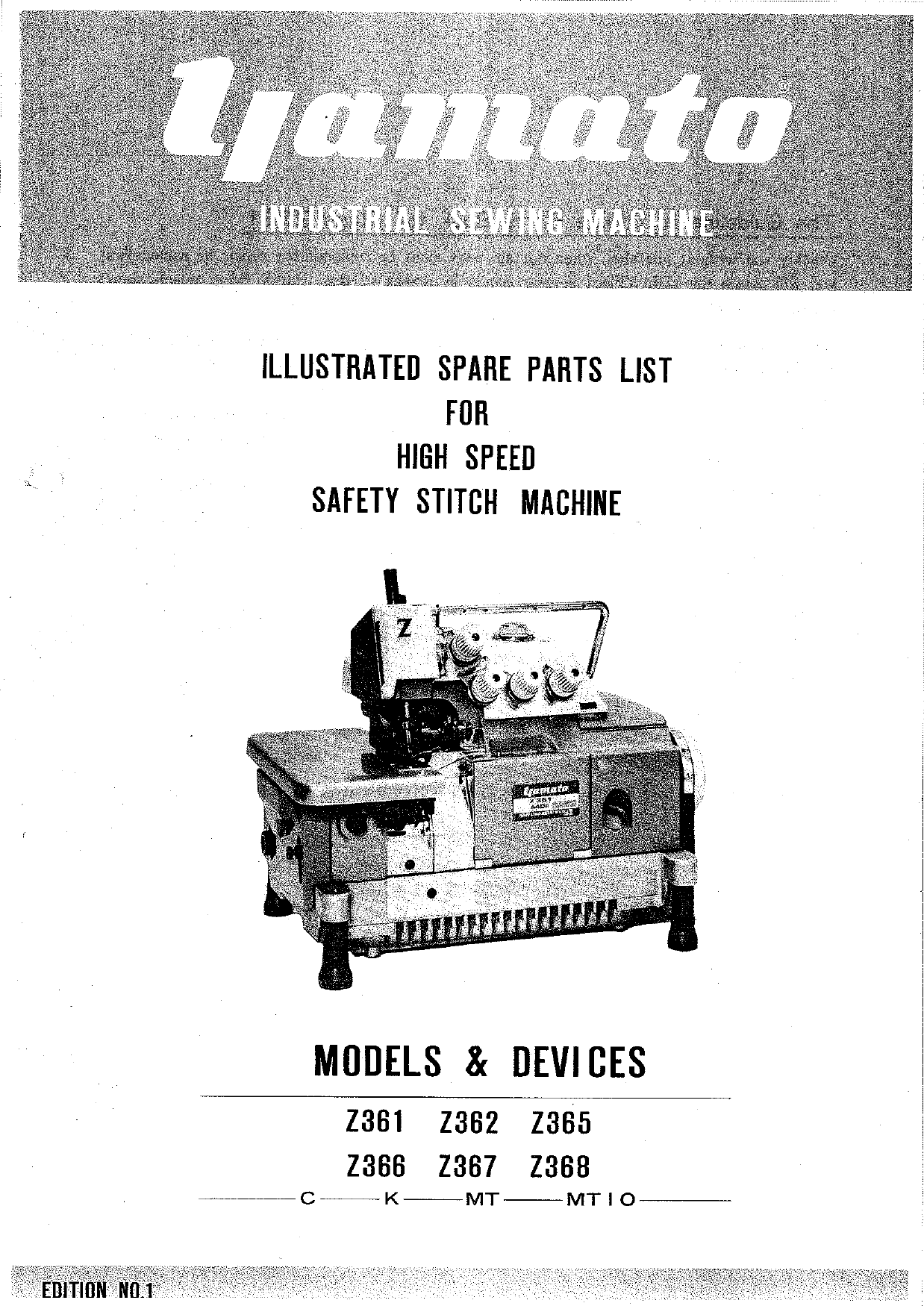 YAMATO Z361 Z368 INSTRUCTION MANUAL