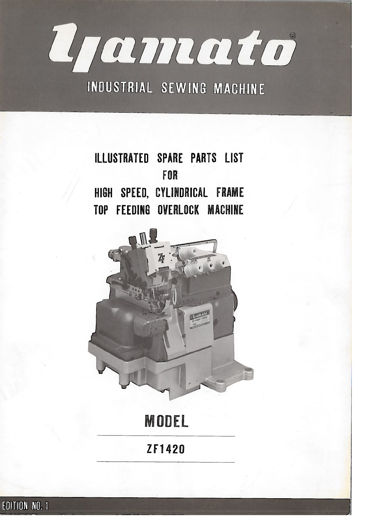 Yamato ZF1420 PARTS BOOK