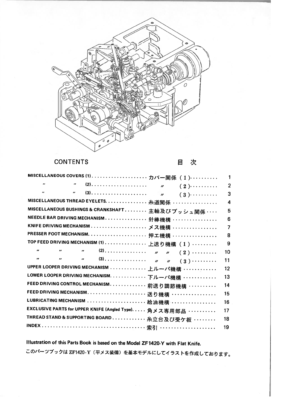 Yamato ZF1420 PARTS BOOK
