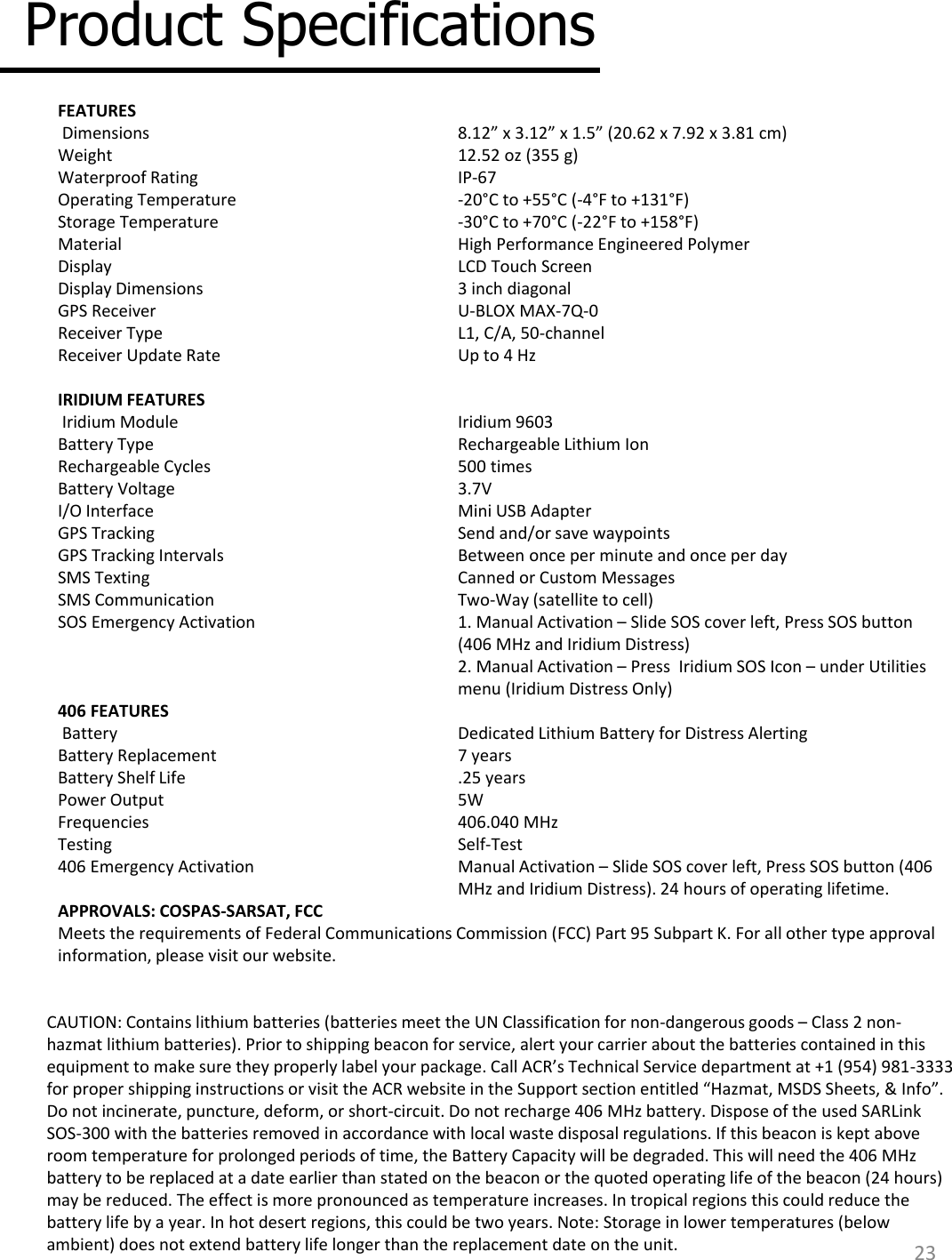 acr-electronics-acr-sos-300-personal-locator-beacon-user-manual