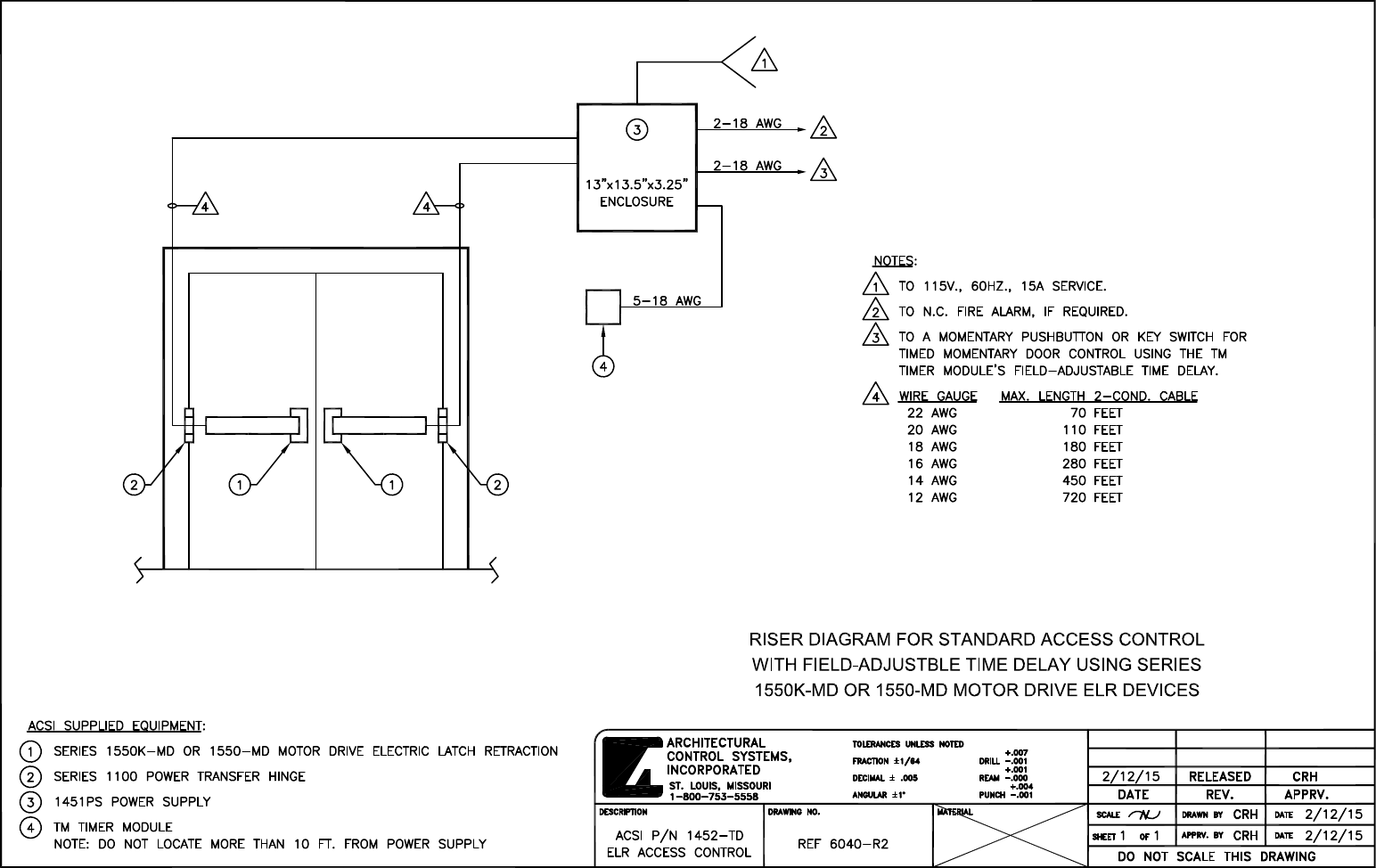 Page 4 of 12 - ACSI  1452PS Applications Using 1550K-MD And 1550-MD ELR Devices Application Dwgs For