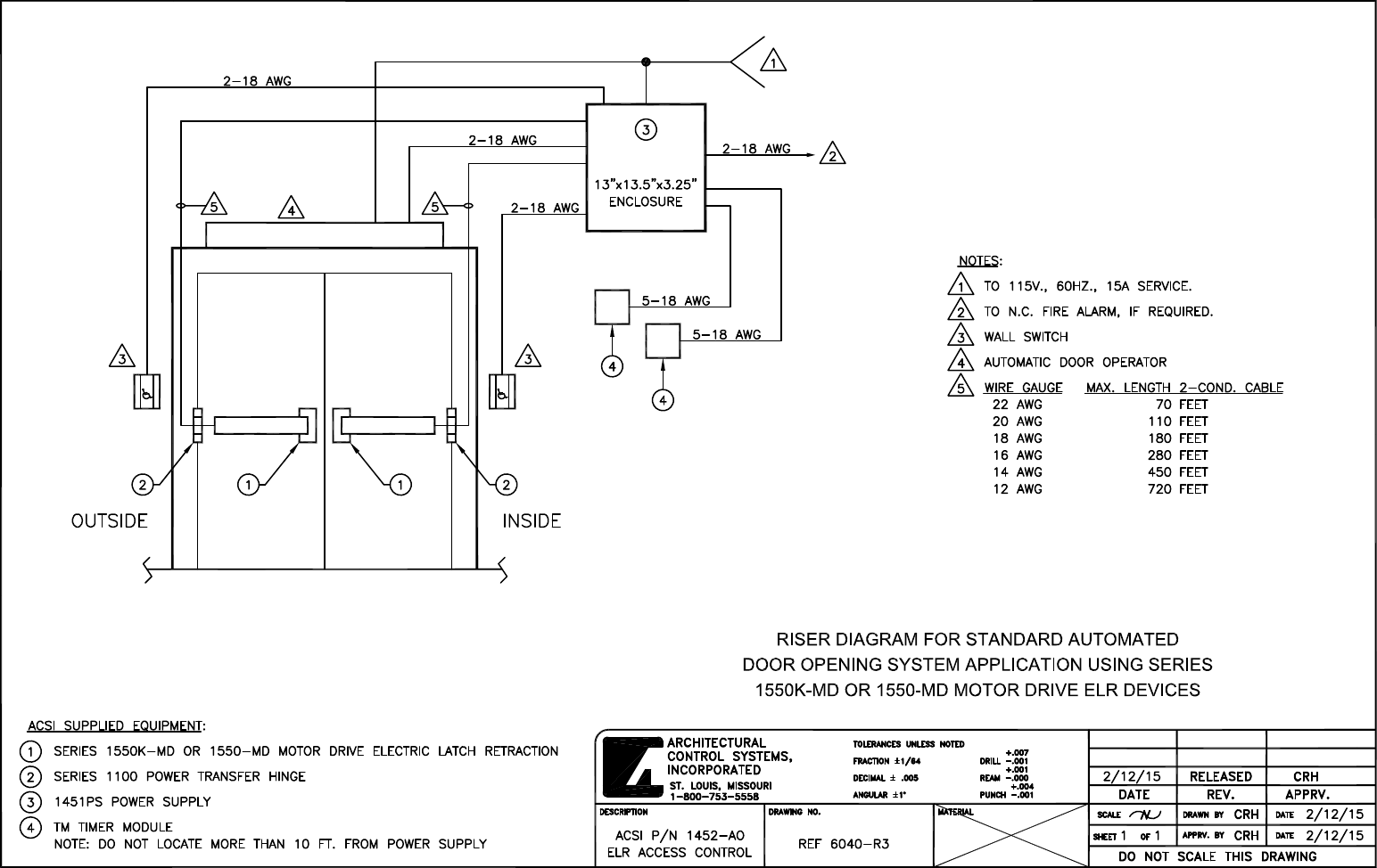 Page 6 of 12 - ACSI  1452PS Applications Using 1550K-MD And 1550-MD ELR Devices Application Dwgs For