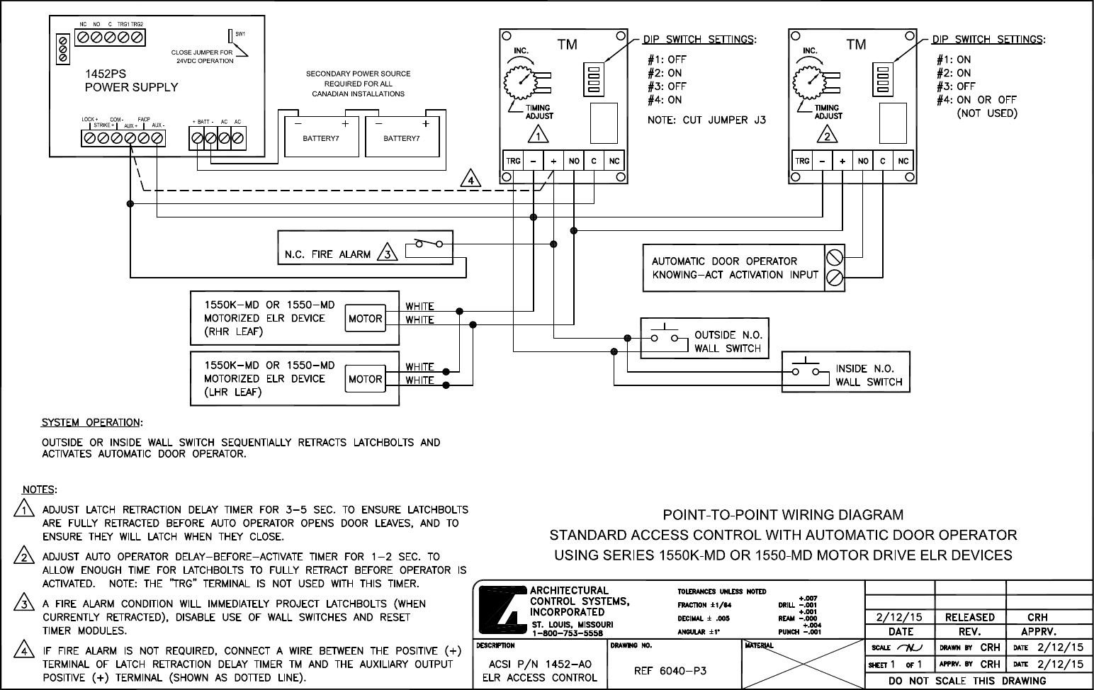 Page 7 of 12 - ACSI  1452PS Applications Using 1550K-MD And 1550-MD ELR Devices Application Dwgs For