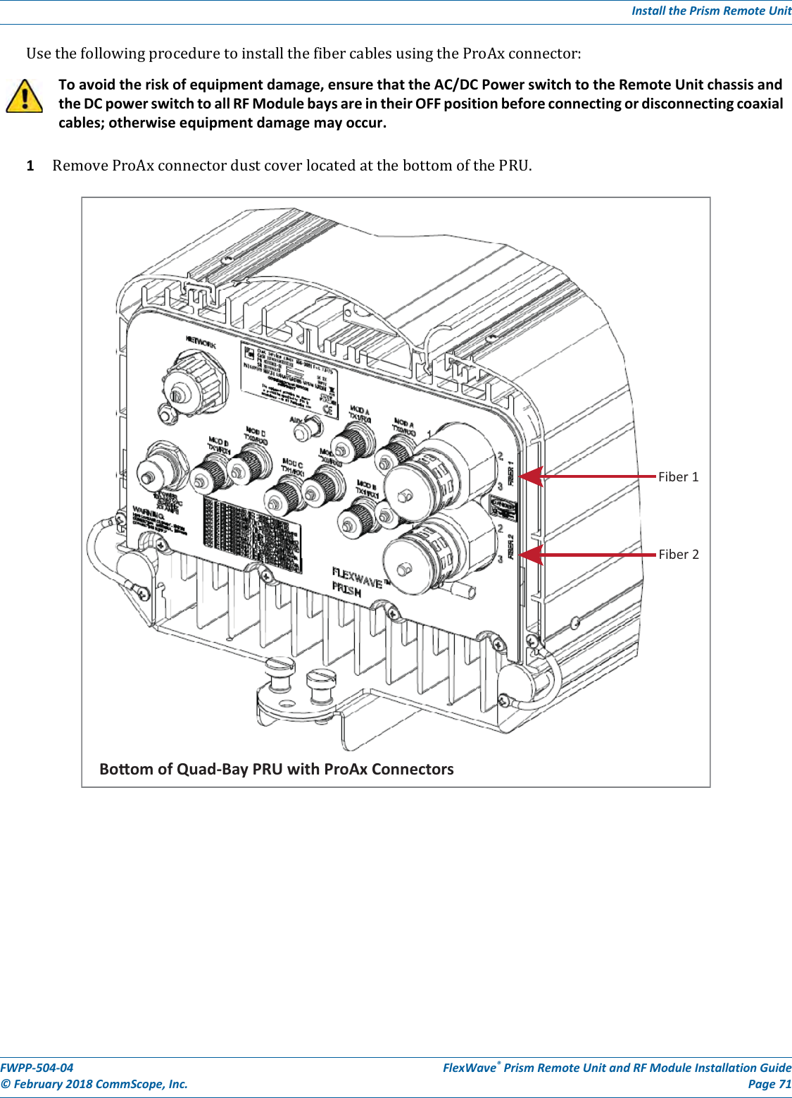 Page 38 of ADC Telecommunications PSM19AWS3 FWP-84MTZ4MMOD User Manual FWPP 504 04