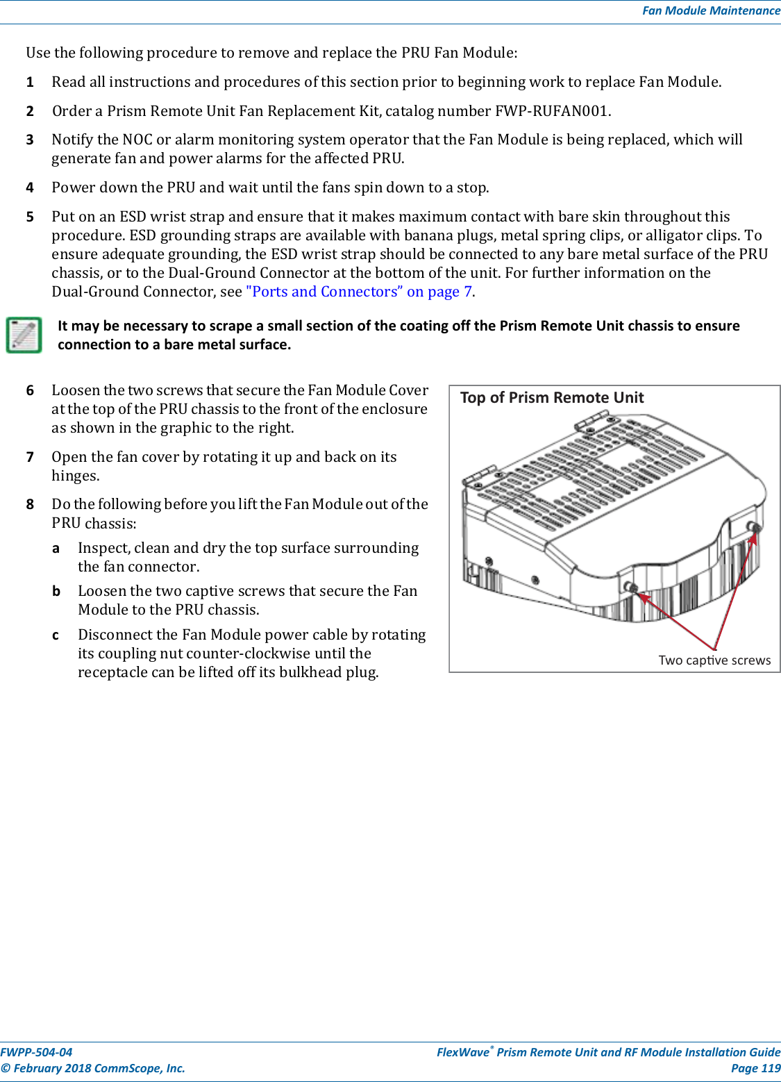 Page 34 of ADC Telecommunications PSMAWS3S FWP-Z4I6000MOD User Manual FWPP 504 04