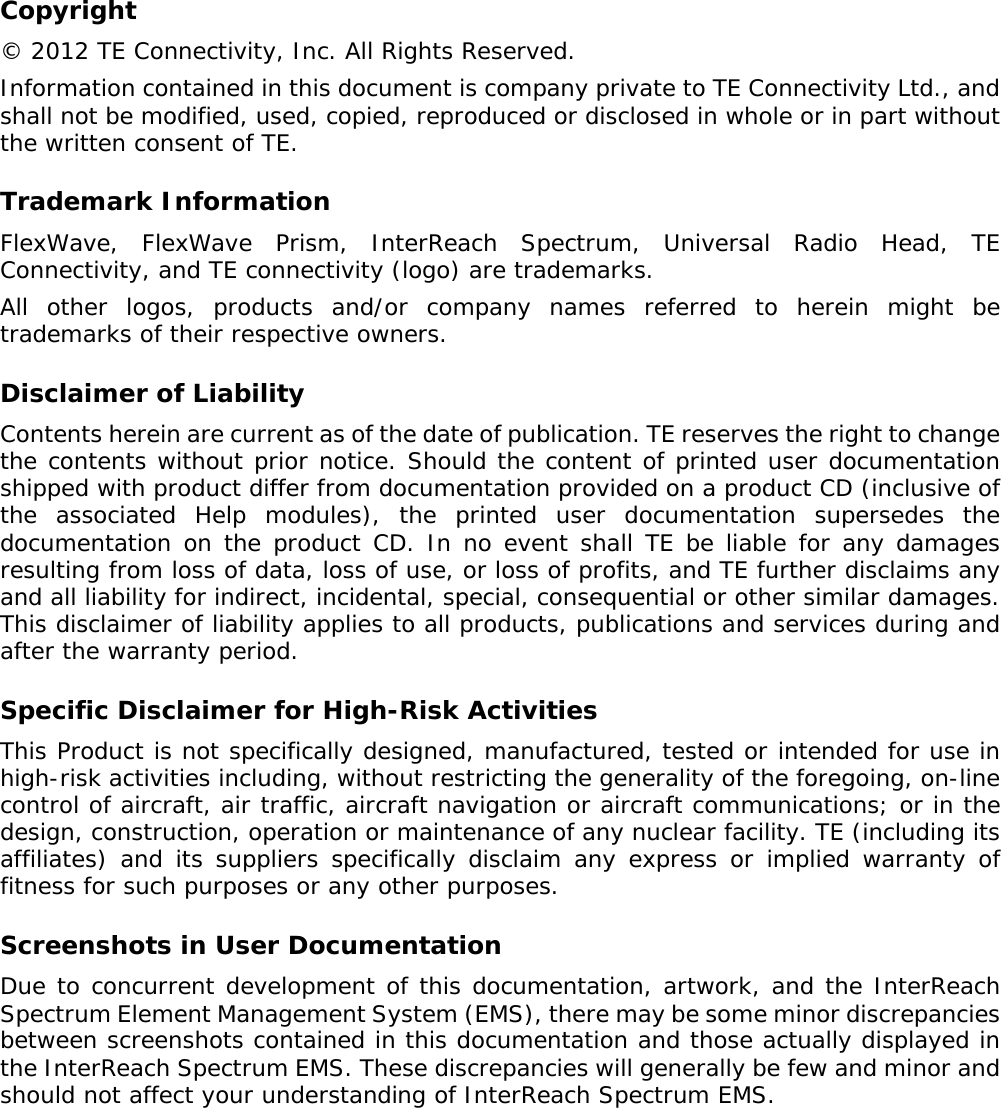 Page 2 of ADC Telecommunications S2197-011 Spectrum 700 Path 2/HP-AWS Path 2 SRAU User Manual 
