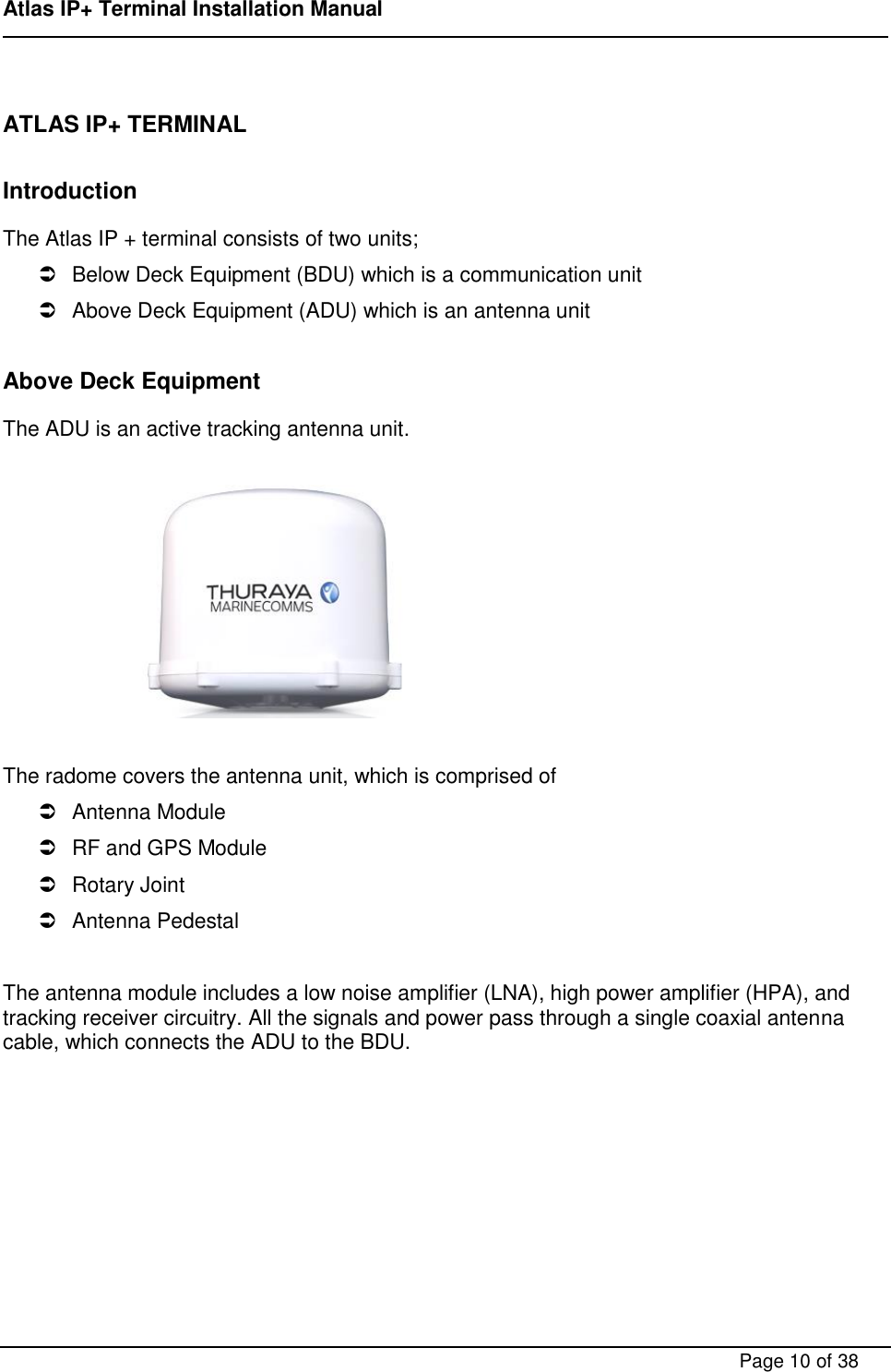 Page 10 of ADDVALUE INNOVATION AVIAIPPLUS Maritime Satellite Terminal User Manual FX 150 Installation Manual