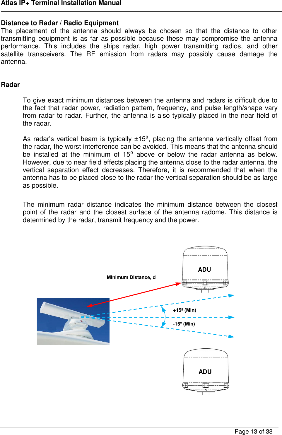 Page 13 of ADDVALUE INNOVATION AVIAIPPLUS Maritime Satellite Terminal User Manual FX 150 Installation Manual