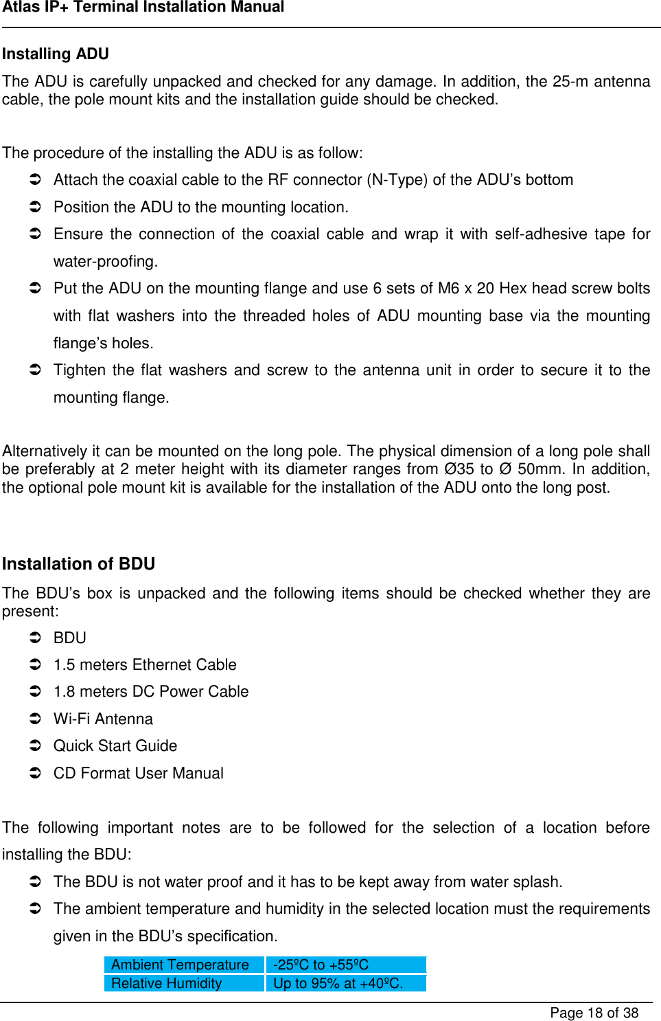 Page 18 of ADDVALUE INNOVATION AVIAIPPLUS Maritime Satellite Terminal User Manual FX 150 Installation Manual