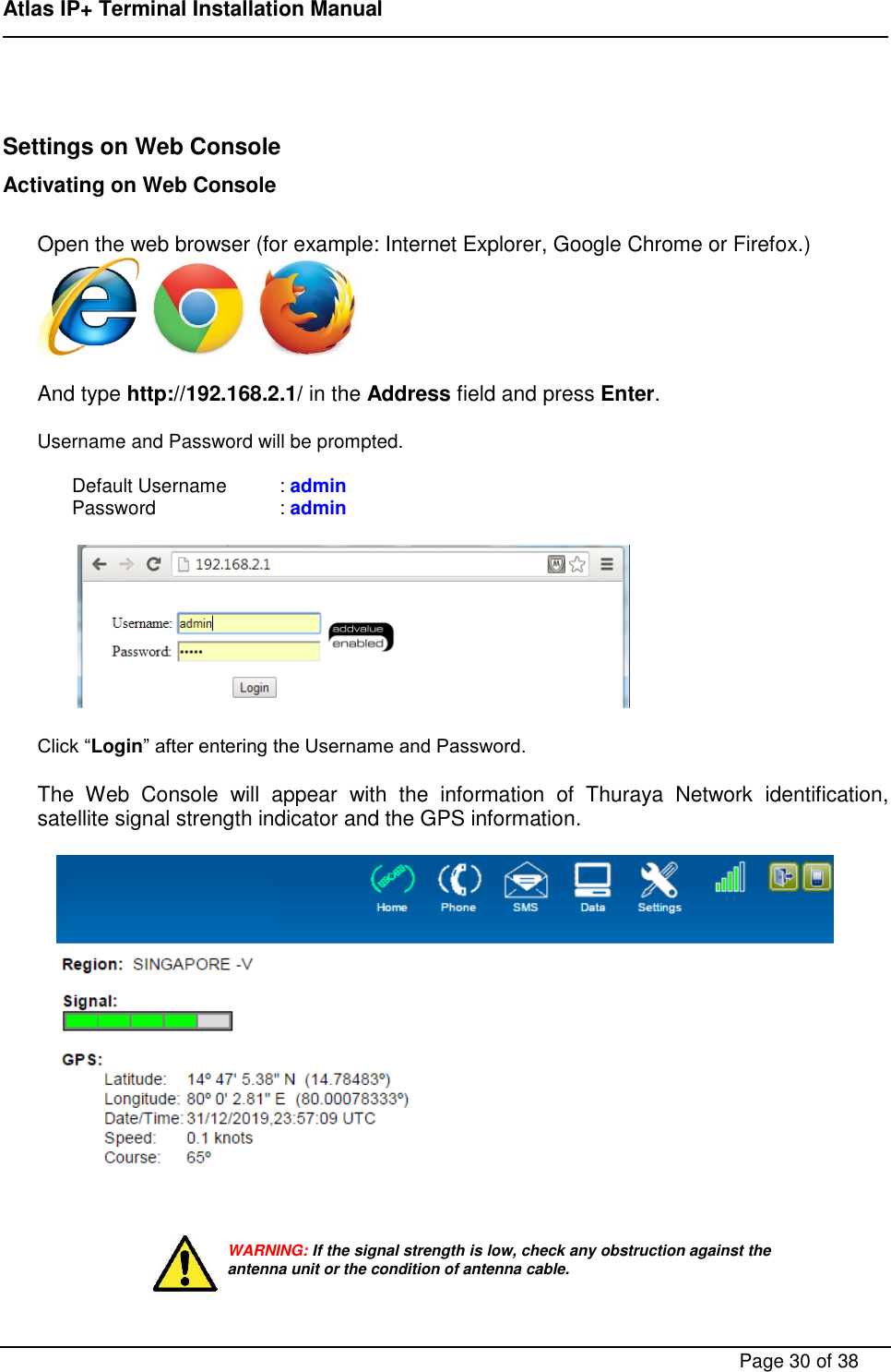 Page 30 of ADDVALUE INNOVATION AVIAIPPLUS Maritime Satellite Terminal User Manual FX 150 Installation Manual