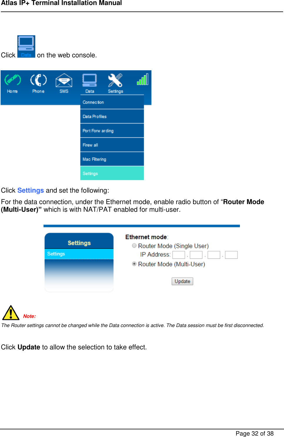 Page 32 of ADDVALUE INNOVATION AVIAIPPLUS Maritime Satellite Terminal User Manual FX 150 Installation Manual