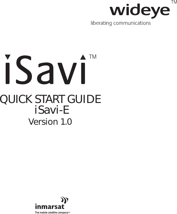 QUICK START GUIDE iSavi-EVersion 1.0 