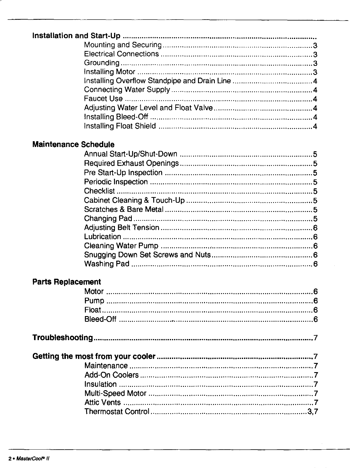 Page 2 of 8 - ADOBEAIR Evaporative Cooler Manual L0406099