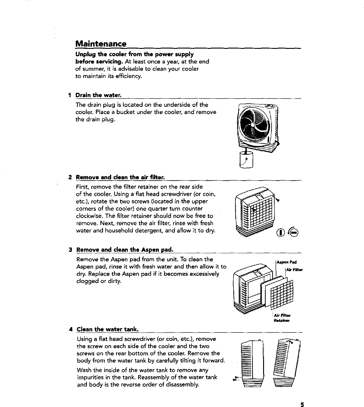 Page 5 of 8 - ADOBEAIR  Evaporative Cooler Manual L9070128