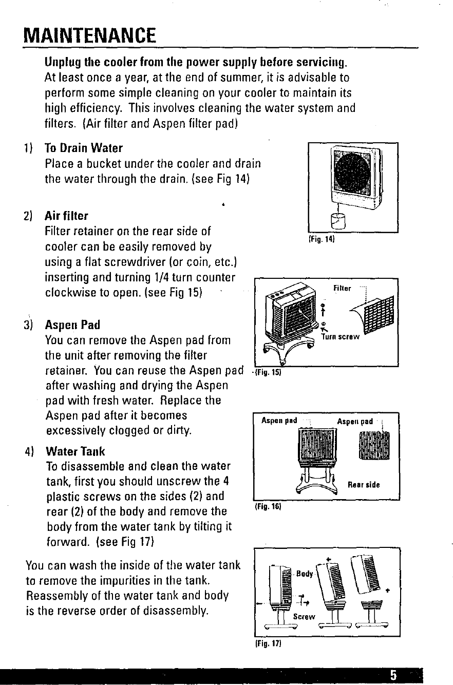 Page 5 of 8 - ADOBEAIR  Evaporative Cooler Manual L9070129