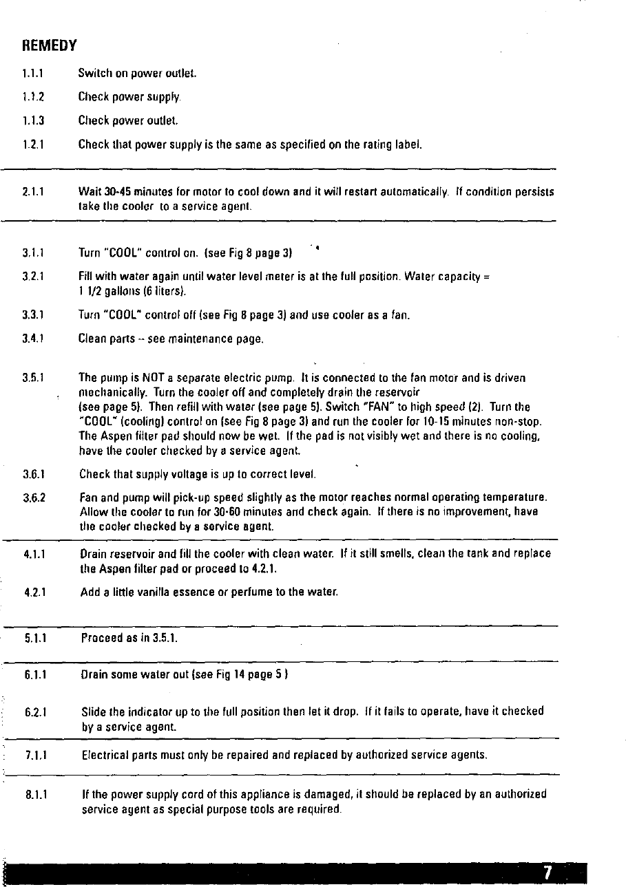 Page 7 of 8 - ADOBEAIR  Evaporative Cooler Manual L9070129