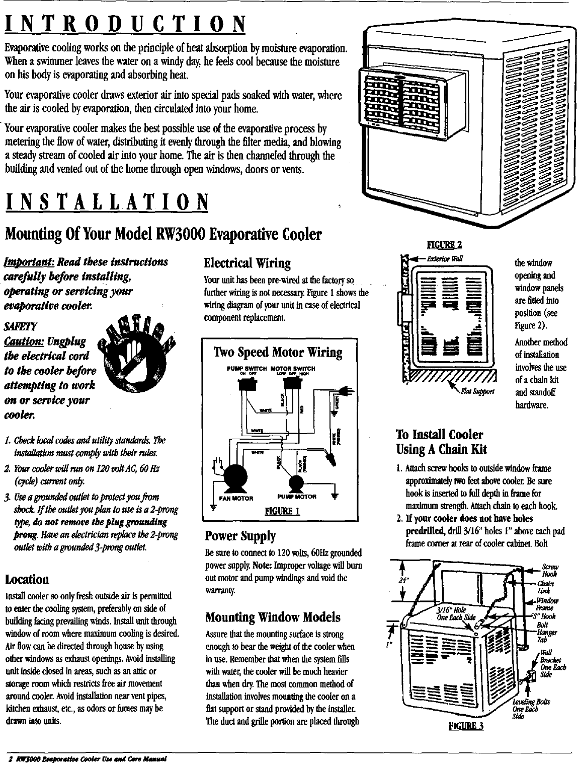 Page 2 of 4 - ADOBEAIR  Evaporative Cooler Manual L9070131