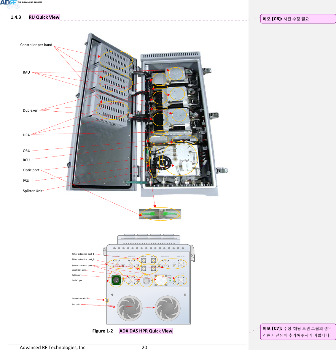 AdvancedRFTechnologies,Inc.  201.4.3 RUQuickViewBAN D 1 SER VER BAN D2 SER VERAC  IN  110VABCA = AC_LB = AC_NC = F. GOPTICGUIEX_F1_INABEX_F 1_ O U T BAN D 3 SER VER BAN D4 SER VERCPL(-30dB)CPL(- 30dB )CPL(-30 dB )CPL( -30dB)CPL(- 30dB )CPL( -30dB)BAN D6 SER VERBAN D5 SER VERPO WERRUNEX_F2_O U TEX _F 2_INServerantennaportAC(DC)portOpticportFilterextensionport_2LocalGUIportFanunitFilterextensionport_1GroundterminalFigure1‐2ADXDASHPRQuickViewControllerperbandRAUDuplexerHPAORURCUOpticportPSUSplitterUnit메모 [C6]: 사진수정필요메모 [C7]: 수정해당도면그림의경우김현기선임이추가해주시기바랍니다.