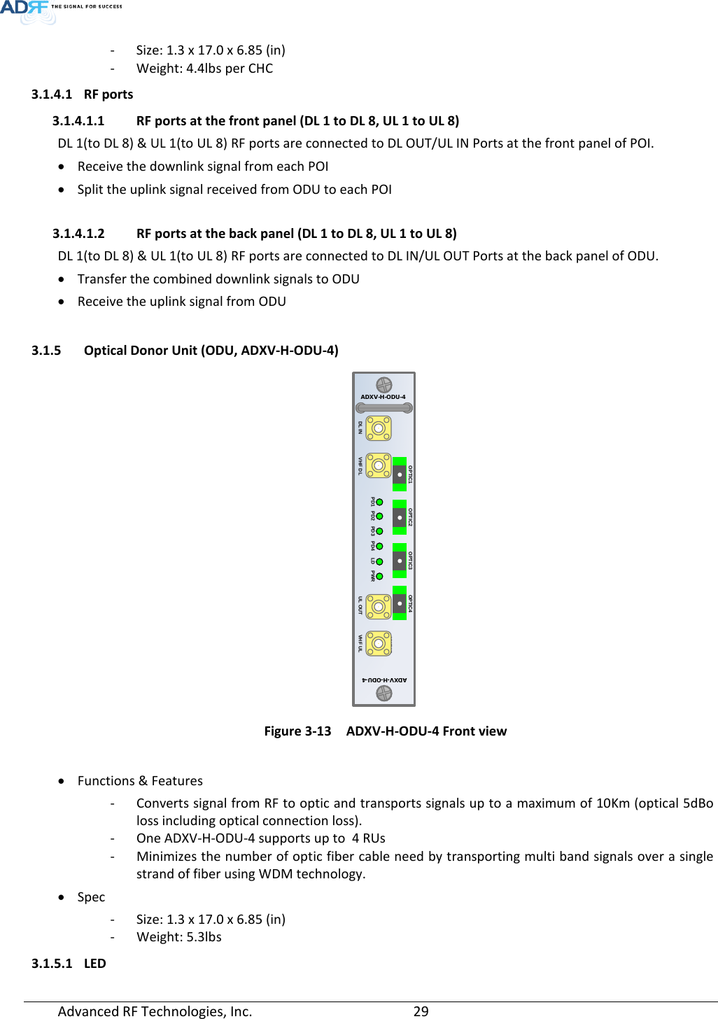 Page 29 of ADRF KOREA ADXV-R-336 DAS (Distributed Antenna System) User Manual ADXV DAS