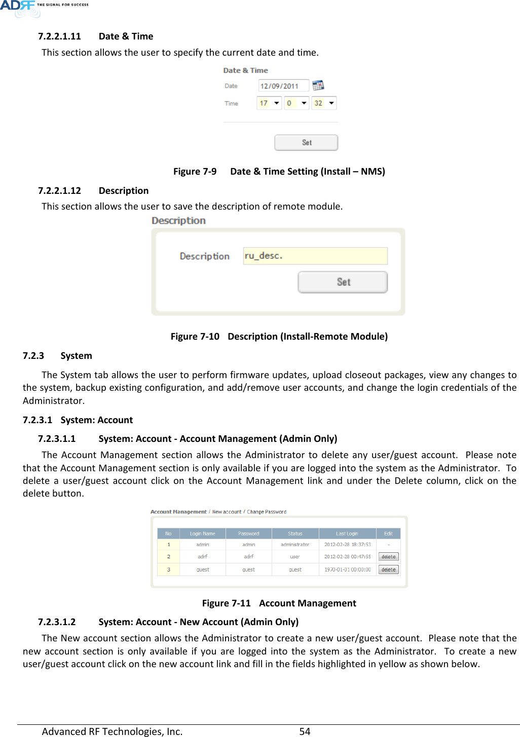 Page 54 of ADRF KOREA ADXV-R-336 DAS (Distributed Antenna System) User Manual ADXV DAS