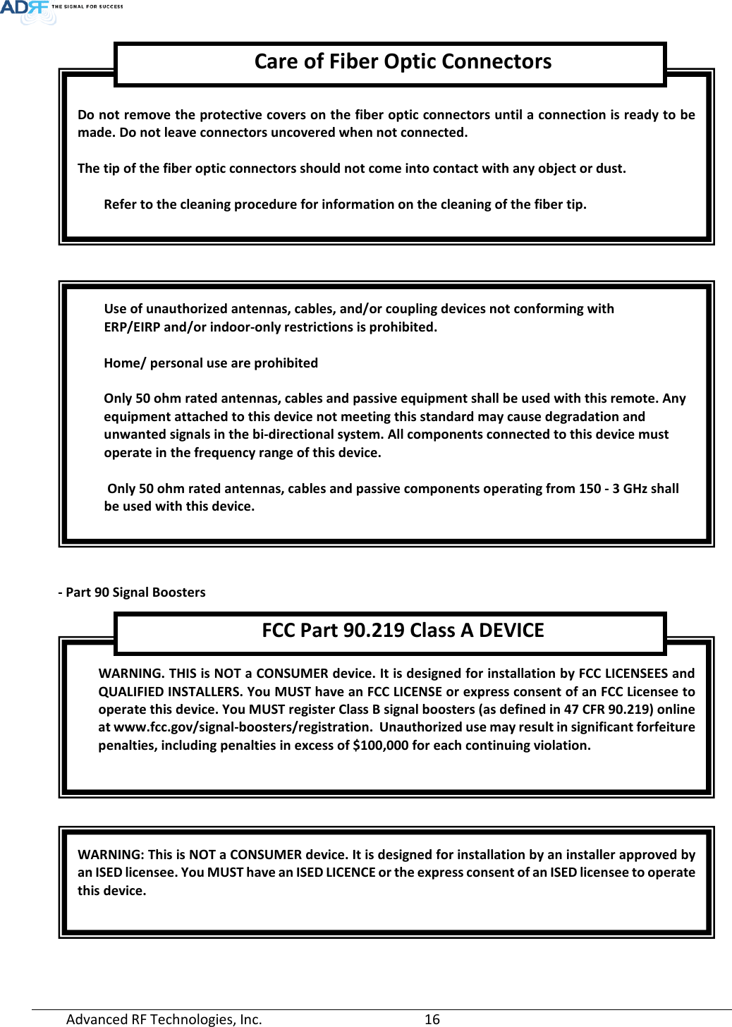 Page 16 of ADRF KOREA ADXV-R-37BT DAS (Distributed Antenna System) User Manual ADXV DAS